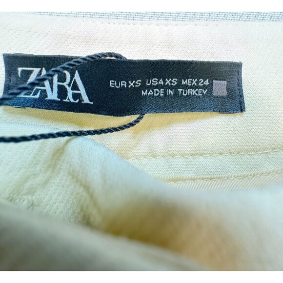 Zara Womens Trousers Size XS Cream Career Office - Picture 2 of 10